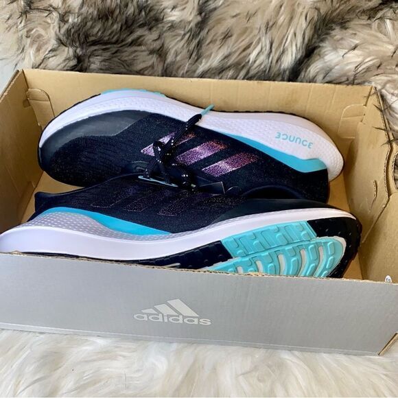Adidas EQ21 Run J Black/Multi Girl's Sneakers Size 6.5 NWB H01872 Fast Shipping. - Picture 8 of 11